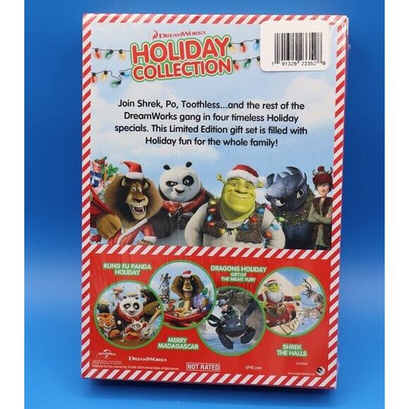 DreamWorks Holiday Collection (DVD 4-Film Box Set) Christmas Shrek Kung Fu Panda - Picture 2 of 6